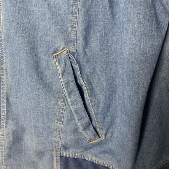 Denim & Co. Stretch Denim Bomber Jacket Women's Size 1X - Picture 4 of 10